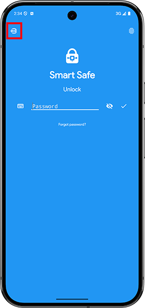Smart Safe – Pozabljeno glavno geslo